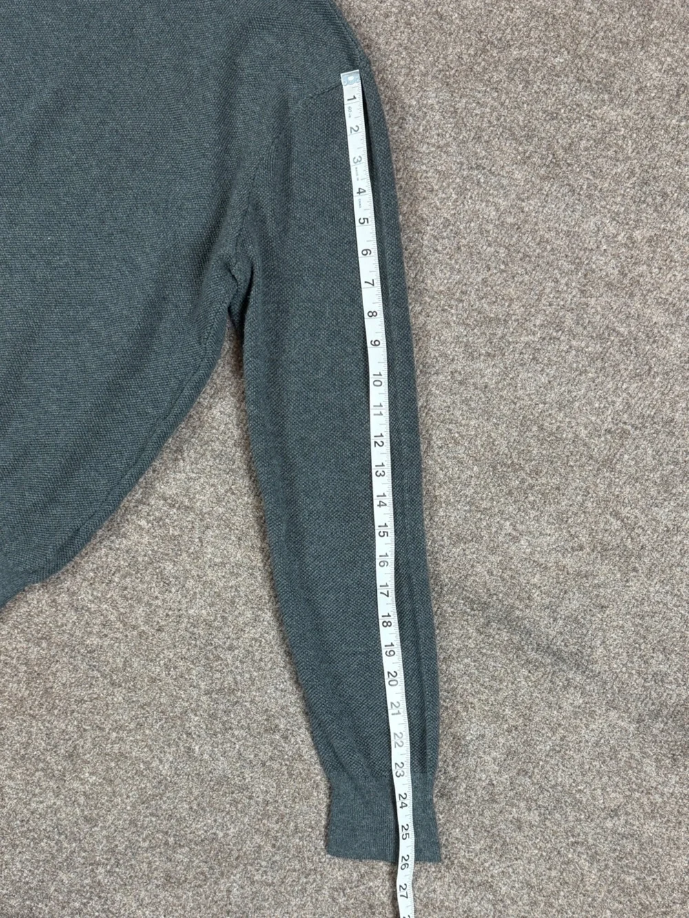 J Crew‎ Dark Grey Lightweight Pullover Crewneck Knit Cotton Sweater Men’s S/M
